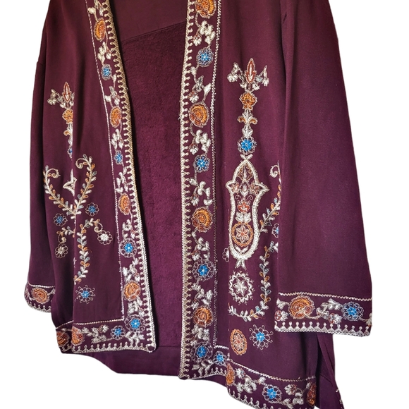 Soft Surroundings Embroidered Cardigan - Picture 2 of 11